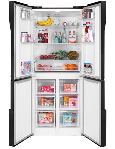 Холодильники отдельностоящие - Maunfeld MFF182NFSBE холодильник Side-by-Side