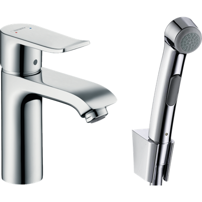 Смеситель Hansgrohe Metris 31285000 для раковины с гигиеническим душем 31285000 - фото 173777