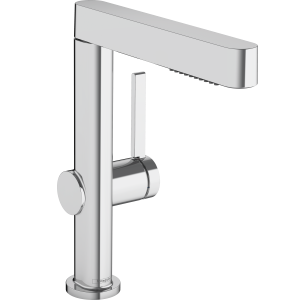 Смеситель для раковины hansgrohe Finoris 230, с вытяжным душем 2jet, со сливным клапаном Push-Open 76063700, матовый белый 76063000_cfg - фото 173782