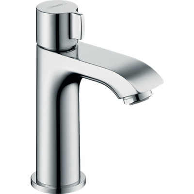 Кран для холодной воды hansgrohe Metris 100, без сливного гарнитура 31166000, хром 31166000 - фото 174056