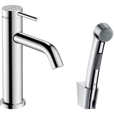 Смеситель для раковины с гигиеническим душем Hansgrohe Tecturis S 73211000, с донным клапаном, цвет хром 73211000 - фото 174257