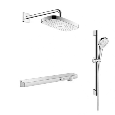 Душевая система Hansgrohe Select термостатическая, хром/белый 13184000/27385400/26564400 - фото 185627