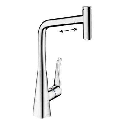 Смеситель Hansgrohe Select 14786000 M71, Eco, для кухонной мойки, с вытяжным изливом, цвет хром 14786000 - фото 185659