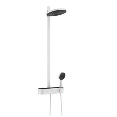 Душевая система Hansgrohe Pulsify 24240700 S, Showerpipe 260 2jet термостатическая ShowerTablet Select 400, белый матовый 24240700 - фото 186869