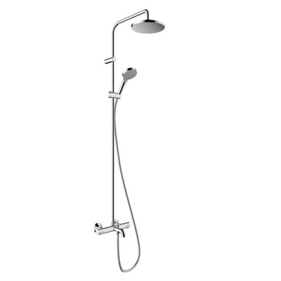 Душевая система Hansgrohe Vernis Blend 26079000, Showerpipe 200 1jet, EcoSmart термостатическая, хром 26079000 - фото 187322