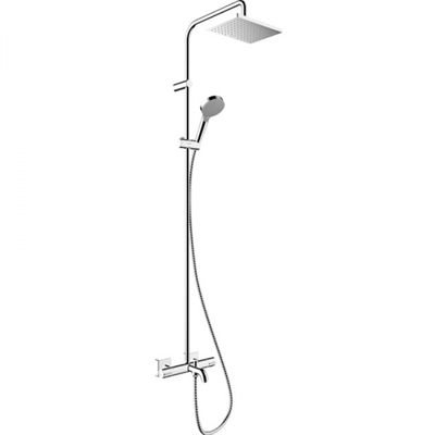 Душевая система Hansgrohe Vernis Shape 26284000 Showerpipe 230 1jet с термостатом, хром 26284000 - фото 187562