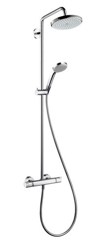 Душевая система Hansgrohe Croma 27188000 220 Showerpipe EcoSmart, термостатическая, хром 27188000 - фото 188437