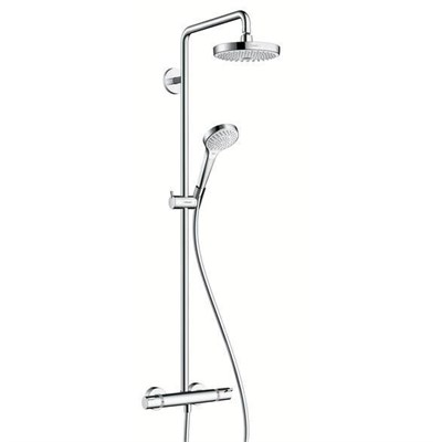 Душевая система Hansgrohe Croma Select S 180 2jet Showerpipe EcoSmart 27254400, белый/хром 27254400 - фото 188446