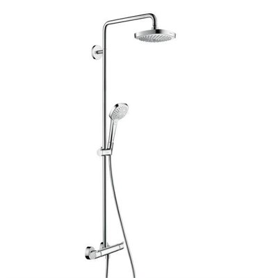 Душевая система Hansgrohe Croma Select E 180 2jet Showerpipe EcoSmart 27257400, белый/хром 27257400 - фото 188452