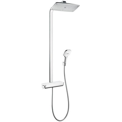 Душевая система Hansgrohe Raindance E 360 1jet Showerpipe EcoSmart 27286400, ручной душ 3 режима струи белый/хром 27286400 - фото 188486