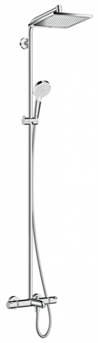 Душевая система Hansgrohe Crometta E 240 1jet Showerpipe 27298000 с термостатом, хром 27298000 - фото 188502