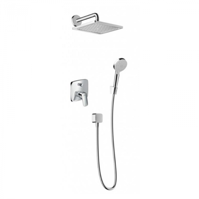 Душевая система скрытого монтажа Hansgrohe Crometta 27957000 E 240 1jet с однорычажным смесителем, хром 27957000 - фото 188869