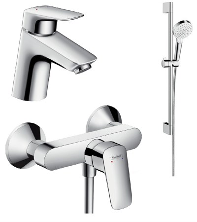 Комплект смесителей Hansgrohe Logis 71070000+71600000+26532400, Santehnica.ru 71070000/71600000/26532400 - фото 196780