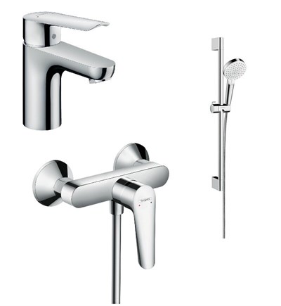 Комплект смесителей Hansgrohe Logis E 100 (d), 71178000+71610000+26532400 71178000/71610000/26532400 - фото 196946