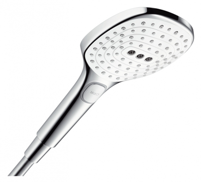 Ручной душ Hansgrohe 26520400 Raindance Select E120 3jet, 12 см, 3 режима лейки, белый хром 26520400 - фото 223849