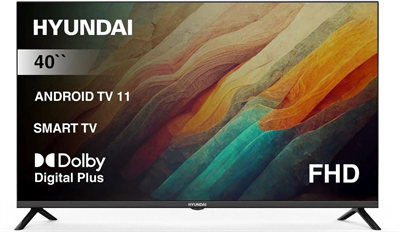 Телевизор LED Hyundai 40" H-LED40BS5002 Android TV Frameless черный FULL HD 60Hz DVB-T2 DVB-C DVB-S DVB-S2 USB WiFi Smart TV 1892503 - фото 96520