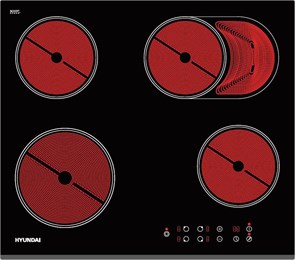 Электрическая варочная панель Hyundai HHE 6680 BG,  Hi-Light,  независимая,  черный 1490026