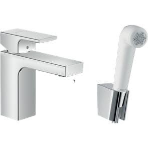 Смеситель Hansgrohe Vernis Shape 71216000 для раковины с гигиеническим душем, хром 71216000