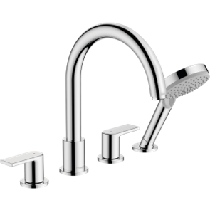 Внешняя часть смесителя для ванны hansgrohe Vernis Shape на край ванны на 4 отверстия 71459670, матовый черный 71459000_cfg