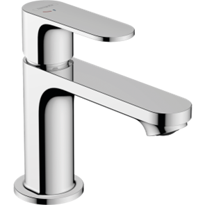 Смеситель для раковины hansgrohe Rebris S 80 CoolStart, со сливным гарнитуром 72513670, матовый черный 72513000_cfg