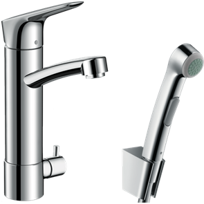 Смеситель Hansgrohe Logis 31515000 для раковины с гигиеническим душем 31515000