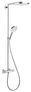 Душевая система Hansgrohe Raindance Select S 27133400 Showerpipe 300 2Jet термостатическая, белый/хром 27133400