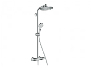 Душевая система Hansgrohe 27268000 Crometta S 240 1jet Showerpipe EcoSmart, термостатическая, хром 27268000