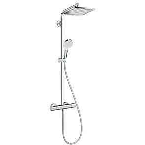 Душевая система Hansgrohe Crometta 27281000 E 240 1jet Showerpipe EcoSmart, термостатическая, хром 27281000