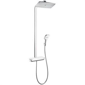 Душевая система Hansgrohe Raindance E 360 1jet Showerpipe EcoSmart 27286400, ручной душ 3 режима струи белый/хром 27286400