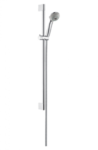 Душевой гарнитур Hansgrohe Crometta 85 Multi 27766000, штанга 90 см, корпус хром, лицевая часть серая 27766000