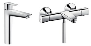 Комплект смесителей Hansgrohe Logis 71090000+13123000, Santehnica.ru 71090000/13123000