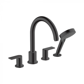 Смеситель Hansgrohe Vernis Shape 71459670 для ванны и душа, на борт ванны, матовый черный 71459670