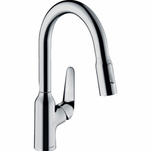 Смеситель Hansgrohe Focus M42, для кухонной мойки, с вытяжным изливом, цвет хром, 71801000 71801000