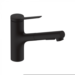 Смеситель Hansgrohe Zesis 74800670 M33 150 для кухонной мойки, черный матовый 74800670