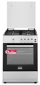 SIMFER F66GH42117 плита газовая отдельностоящая, 60х60х85 см, 4 конфорки, нержавеющая сталь 8699272061752