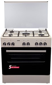 SIMFER F85MO52001 плита комбинированная отдельностоящая, 80х55х85 см, 5 конфорок, бежевый 8699272067044