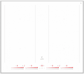 Индукционная варочная панель LEX EVI 641C WH,  белый chpe000051