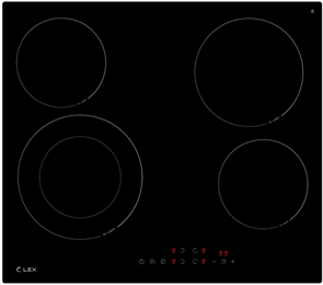 LEX EVH 6041 BL Варочная поверхность стеклокерамическая chpe000057