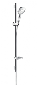 Душевой гарнитур Hansgrohe Raindance Select E 26621000 120, 90 см, 3 режима струи, корпус хром, лицевая часть хром 26621000