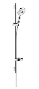 Душевой гарнитур Hansgrohe Raindance Select S 120 3jet 26631400, корпус хром, лицевая часть белая, 120 мм, 3 режима струи 26631400