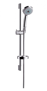 Душевой гарнитур Hansgrohe Croma 100 Multi/Unica'C 27775000, штанга 65 см, корпус хром, лицевая часть белая 27775000