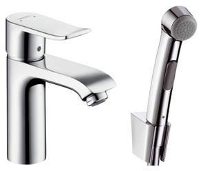 Смеситель Hansgrohe Metris 31285000 для раковины с гигиеническим душем 31285000