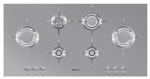 Газовая варочная панель Smeg PXL6106 8017709220631