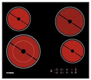 Электрическая варочная панель Hyundai HHE 6485 BG,  Hi-Light,  независимая,  черный 1490024