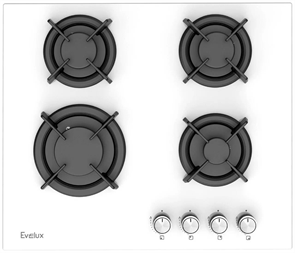 Газовая варочная поверхность Evelux HEG 605 WG 00000013094