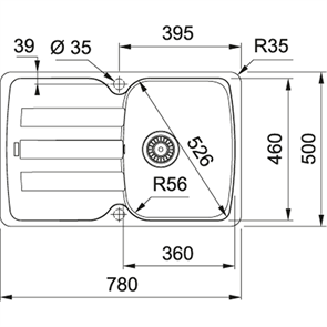 Кухонная мойка Franke AZG 611-78 серый (114.0563.335) 114.0563.335