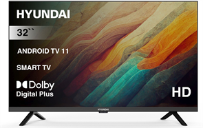 Телевизор LED Hyundai 32" H-LED32BS5002 Android TV Frameless черный HD 60Hz DVB-T2 DVB-C DVB-S DVB-S2 USB WiFi Smart TV 1892510