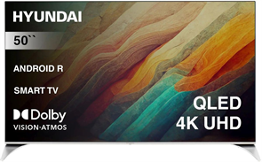 Телевизор QLED Hyundai 50" H-LED50QBU7500 Android TV Frameless черный 4K Ultra HD 60Hz DVB-T DVB-T2 DVB-C DVB-S DVB-S2 USB WiFi Smart TV 1783567