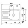 Кухонная мойка 78 см Franke Euroform EFN 614-78 матовая нержавеющая сталь 101.0017.705 - фото 129741