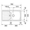Кухонная мойка 78 см Franke Eurostar ETN 614-N матовая нержавеющая сталь 101.0018.890 - фото 129743